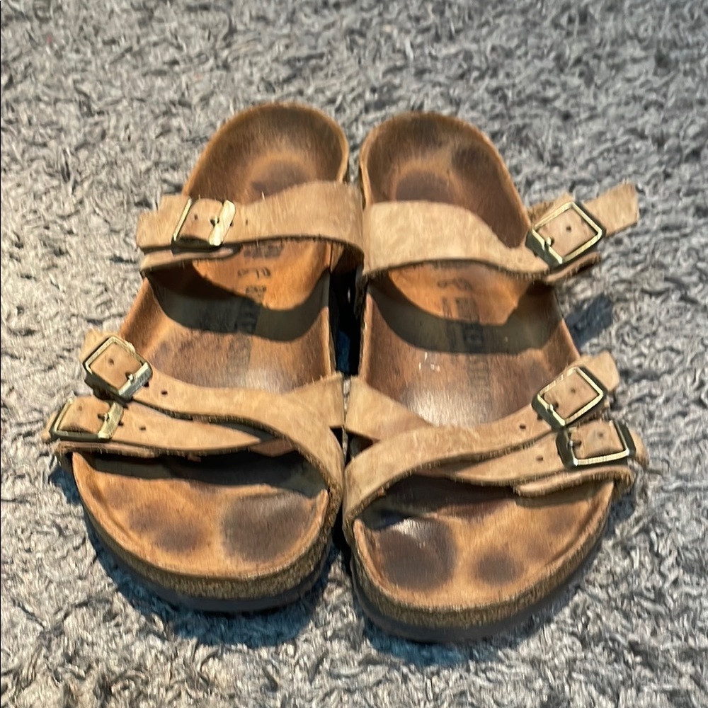 Brown birkenstock sandals
